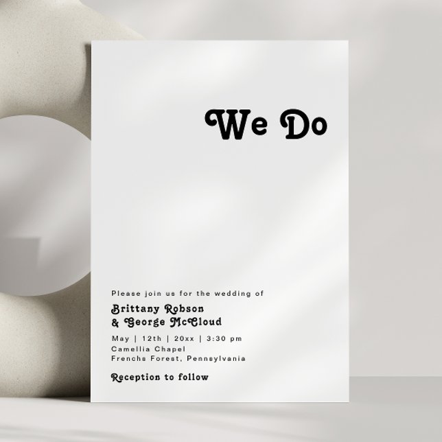 Letras Retro Modernas Hacemos Invitación De Boda (Subido por el creador)