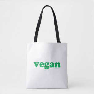 letras verdes "veganas", bolsa de tocador de fondo