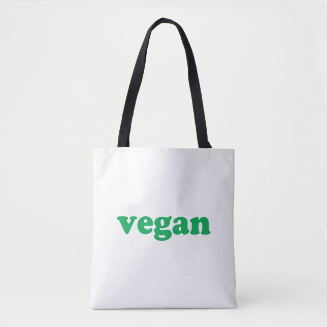 letras verdes "veganas", bolsa de tocador de fondo (Anverso)