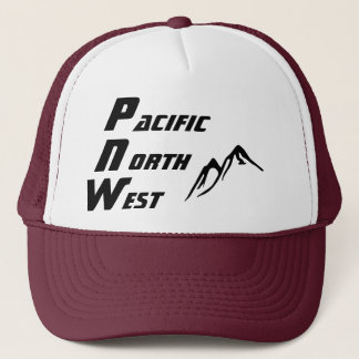 Letras verticales del gorra del camionero de PNW