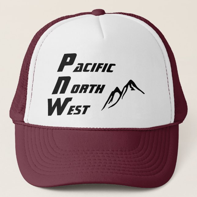 Letras verticales del gorra del camionero de PNW (Anverso)