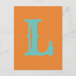 ¡Letras y colores adaptables!  L postal