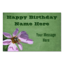 Bee On Cosmos Flor Feliz Cumpleaños