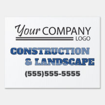 Letrero Comercial Exterior Azul y Negrita con Logo