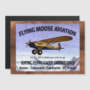 Letrero de Aviación Vintage Flying Moose