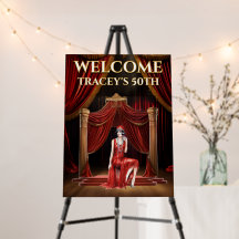 Letrero de bienvenida al Carnaval de Gatsby Rojo D