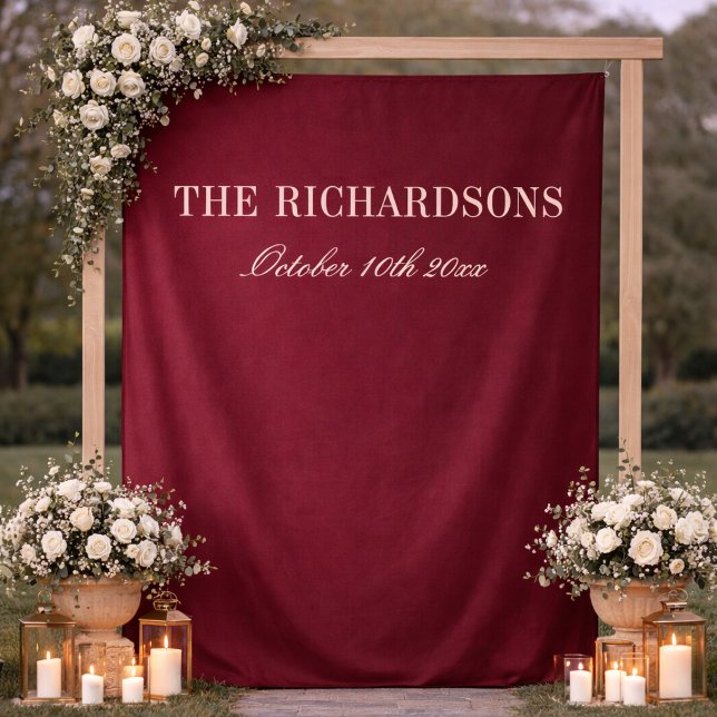 Letrero de bienvenida de boda de tela personalizad (Subido por el creador)