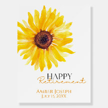 Letrero de Bienvenida de Jubilación de Girasol | M