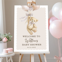 Letrero de Bienvenida para Baby Shower de Globos d