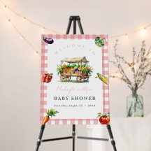 Letrero de Bienvenida para Baby Shower rosa Hecho 