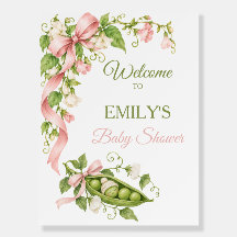 Letrero de Bienvenida para Baby Shower Verde Menta
