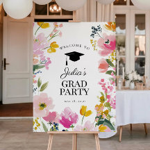 Letrero de Bienvenida para Fiesta de Graduación Fl