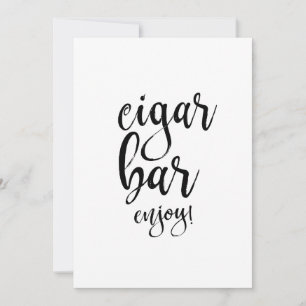 Letrero de Boda Caligrafía Asequible Bar de Cigarr