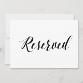 Letrero de Boda de Caligrafía Estilo "Reservado"