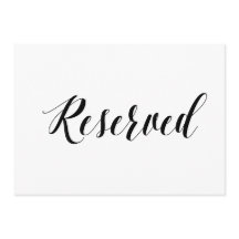 Letrero de Boda de Estilo Caligráfico "Reservado"