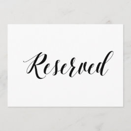 Letrero de Boda de Estilo Caligráfico "Reservado"