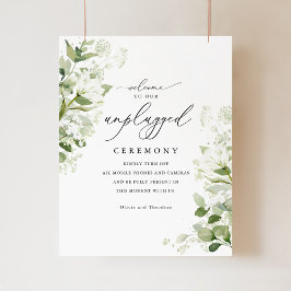Letrero de boda desconectada Verde Salvia Orgánica
