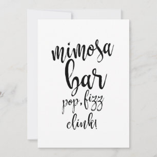 Letrero de Boda Negro y Blanco Asequible para Bar 