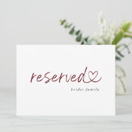 Letrero de Boda Reservada Minimalista Moderno