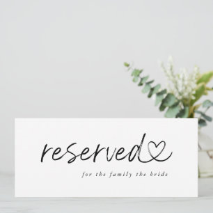 Letrero de boda reservada minimalista moderno