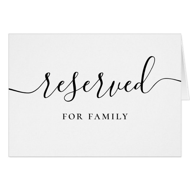 Letrero de Boda Reservado | Tipografía Moderna de  (Anverso (Horizontal))