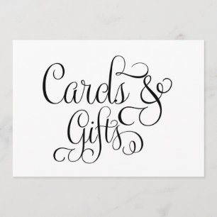 Letrero de Bodas de Tarjetas y Regalos