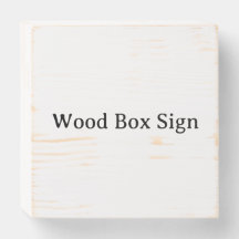 Letrero de caja de madera personalizada