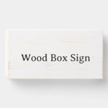 Letrero de caja de madera personalizado