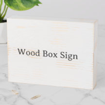 Letrero de caja de madera personalizado