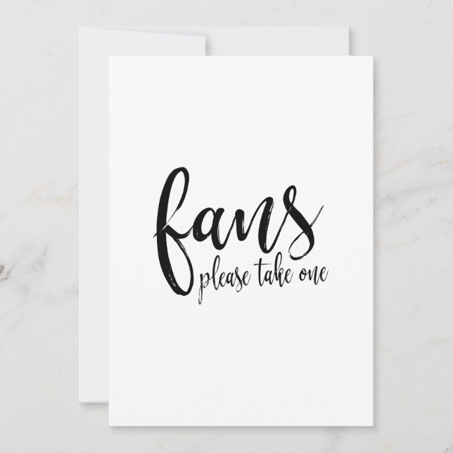 Letrero de Caligrafía para Abanicos de Boda Asequi (Anverso)