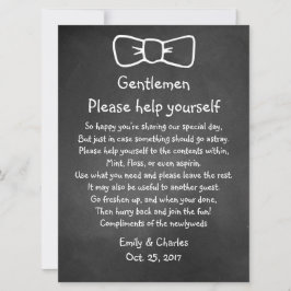 Letrero de Canasta de Boda con Aspecto de Pizarra