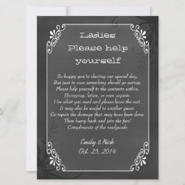 Letrero de Canasta de Boda con Estilo Chic Vintage