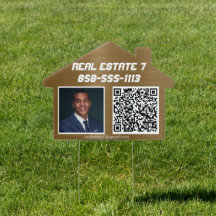 Letrero de código QR de foto de bienes raíces