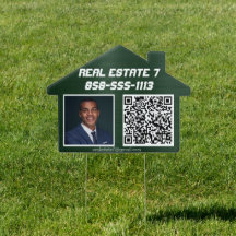 Letrero de código QR de foto de bienes raíces