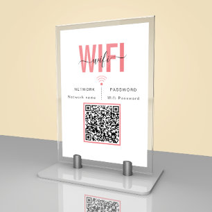 Letrero de contraseña Wifi lindo Tarjeta de mesa