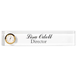 Letrero de encargo del escritorio del reloj