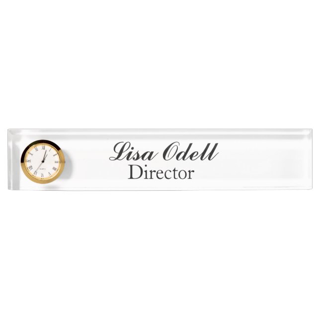 Letrero de encargo del escritorio del reloj (Anverso)