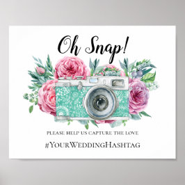 Letrero de hashtag de boda boho. Impresión de inst