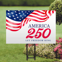 Letrero de jardín de bandera patriótica América 25