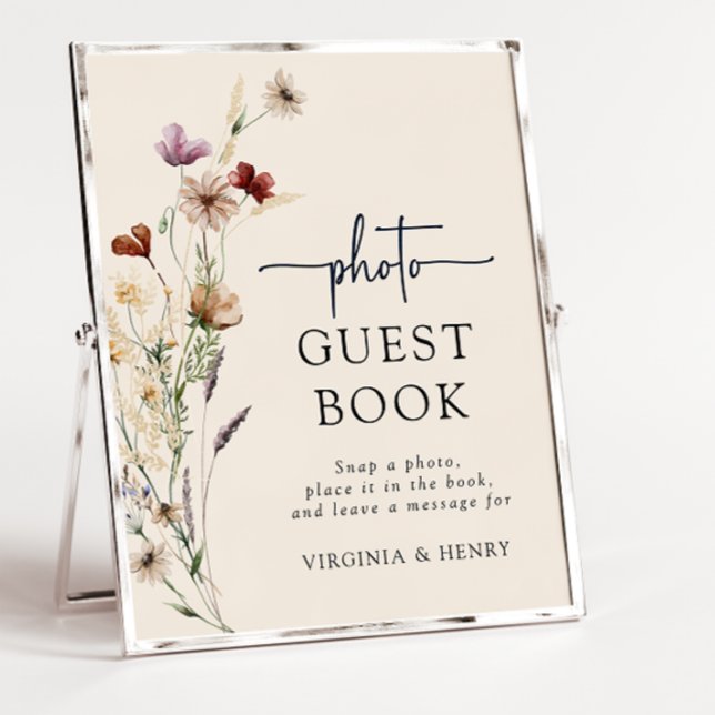 Letrero de libro de visitas de fotos (Photo Guest Book sign
)