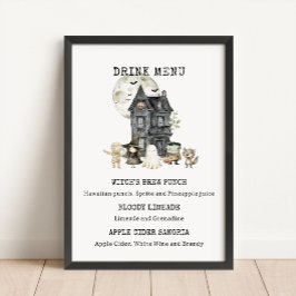 Letrero de menú de bebidas personalizadas de Hallo