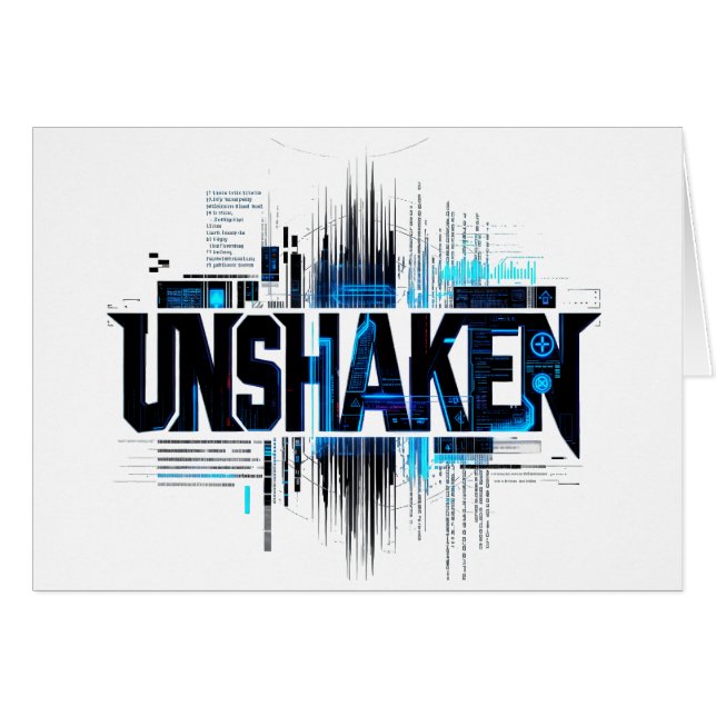 Letrero de Mesa Cyberpunk Inquebrantable (Anverso (Horizontal))