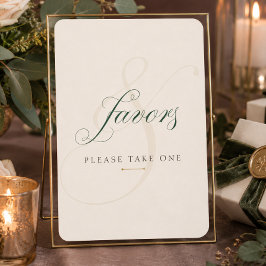 Letrero de Mesa para Recuerdos de Boda en Verde Es