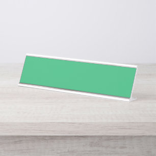Letrero de nombre de escritorio de oficina verde m