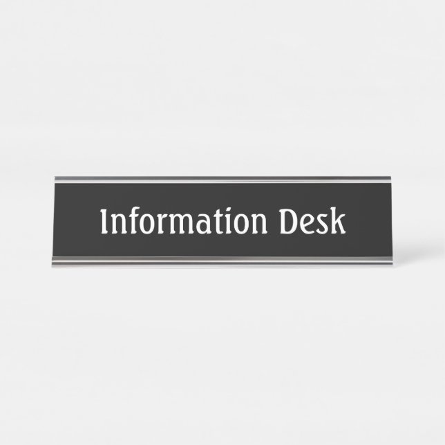 Letrero de nombre de mostrador de información (Anverso)