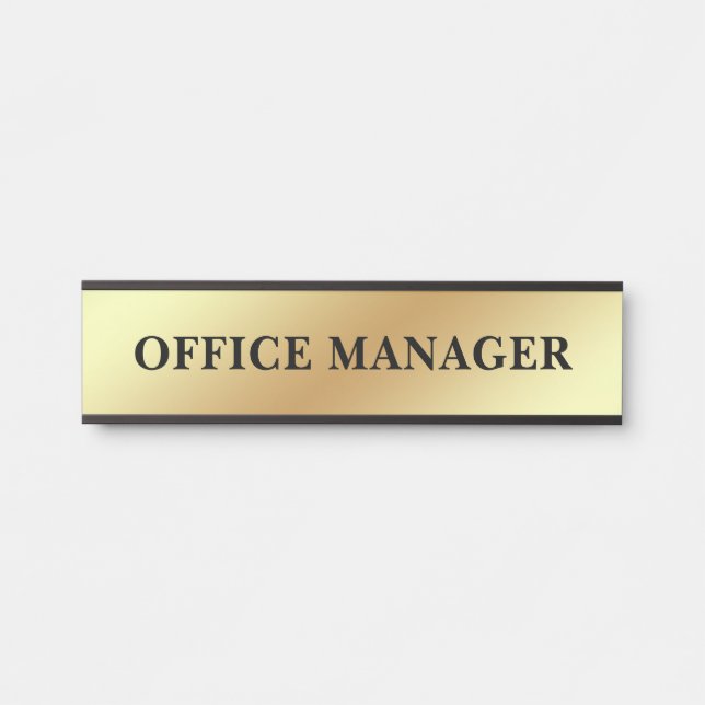 Letrero de nombre de placa de puerta de oficina pr (Anverso)