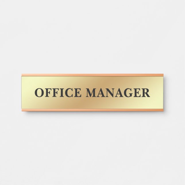 Letrero de nombre de placa de puerta de oficina pr (Anverso)