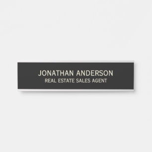 Letrero de nombre de placa de puerta de oficina pr