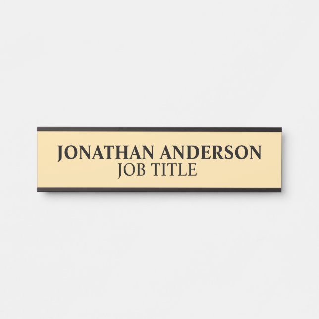 Letrero de nombre de placa de puerta de oficina pr (Anverso)