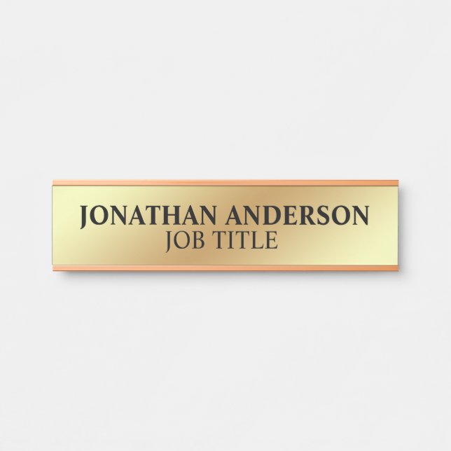 Letrero de nombre de placa de puerta de oficina pr (Anverso)